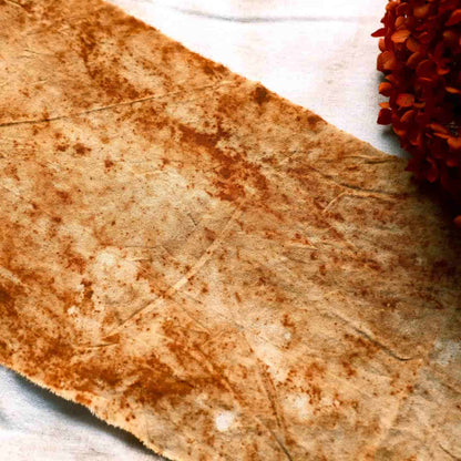 Purely Handcrafted, Rust-Dyed, Mottled & Distressed Decorative Fabric — Artistic Journaling & DIY Crafting