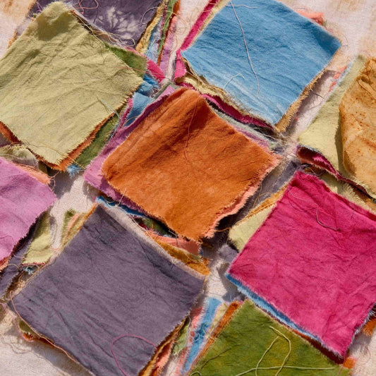 Plant-Dyed, Hand-Torn Fabric Scraps — Vintage-Style Botanical-Dyed Embellishments for DIY Crafts & Journaling