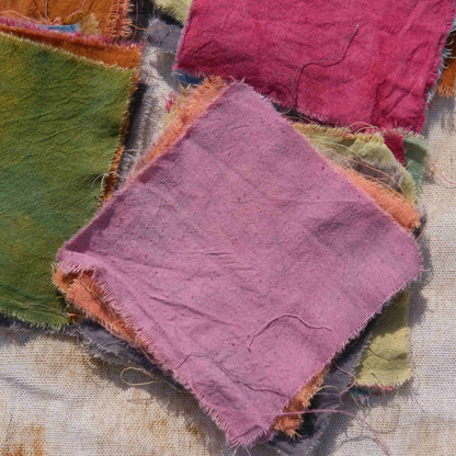 Plant-Dyed, Hand-Torn Fabric Scraps — Vintage-Style Botanical-Dyed Embellishments for DIY Crafts & Journaling