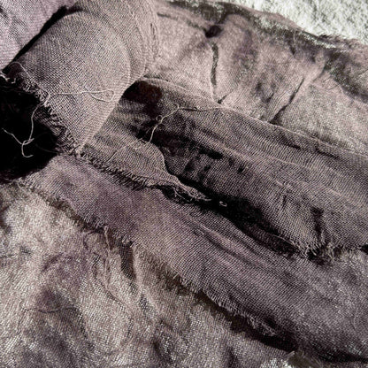 Handmade plant-dyed purple-black magic color gauze junk journal DIY handmade GuMei photo props