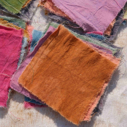 Plant-Dyed, Hand-Torn Fabric Scraps — Vintage-Style Botanical-Dyed Embellishments for DIY Crafts & Journaling