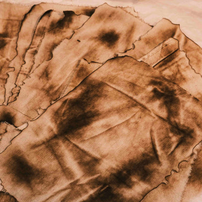 Vintage-style distressed and tattered fabric, suitable for art journaling, DIY collage, and wasteland-themed photo backdrops.