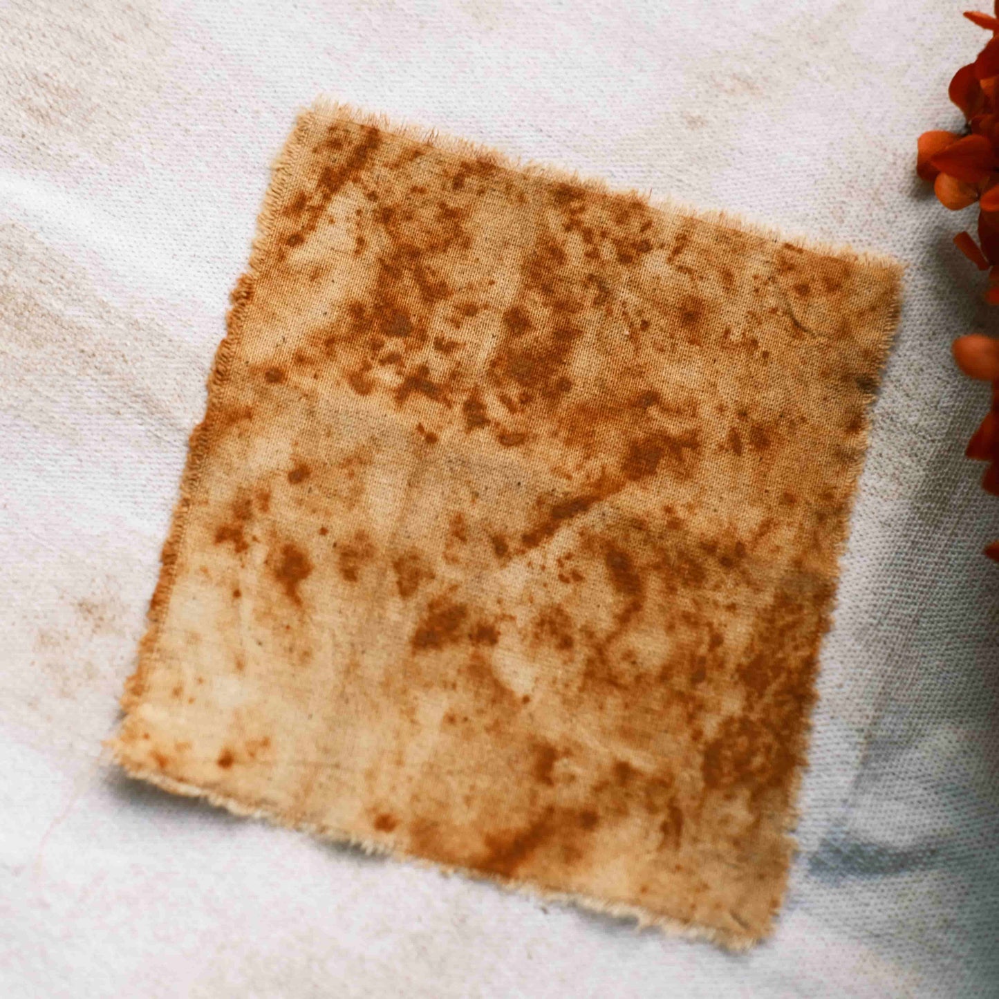 Purely Handcrafted, Rust-Dyed, Mottled & Distressed Decorative Fabric — Artistic Journaling & DIY Crafting