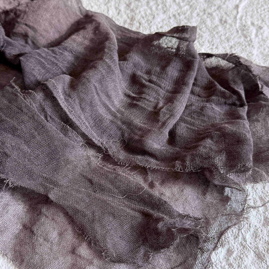 Handmade plant-dyed purple-black magic color gauze junk journal DIY handmade GuMei photo props