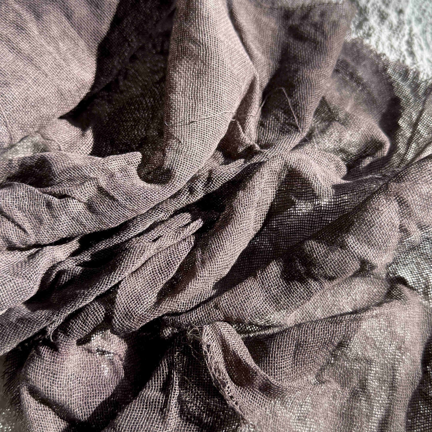 Handmade plant-dyed purple-black magic color gauze junk journal DIY handmade GuMei photo props