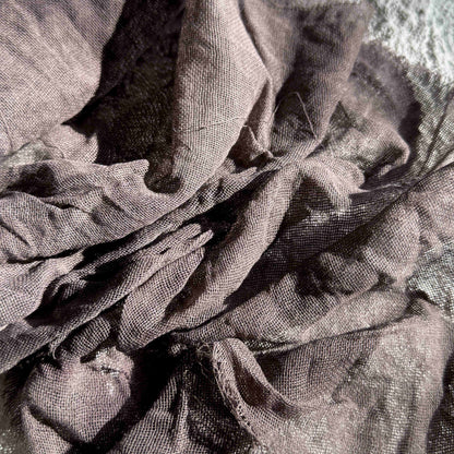 Handmade plant-dyed purple-black magic color gauze junk journal DIY handmade GuMei photo props