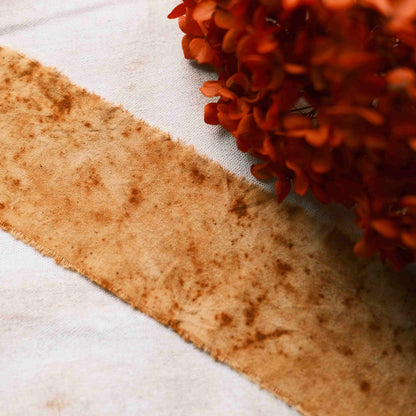 Purely Handcrafted, Rust-Dyed, Mottled & Distressed Decorative Fabric — Artistic Journaling & DIY Crafting